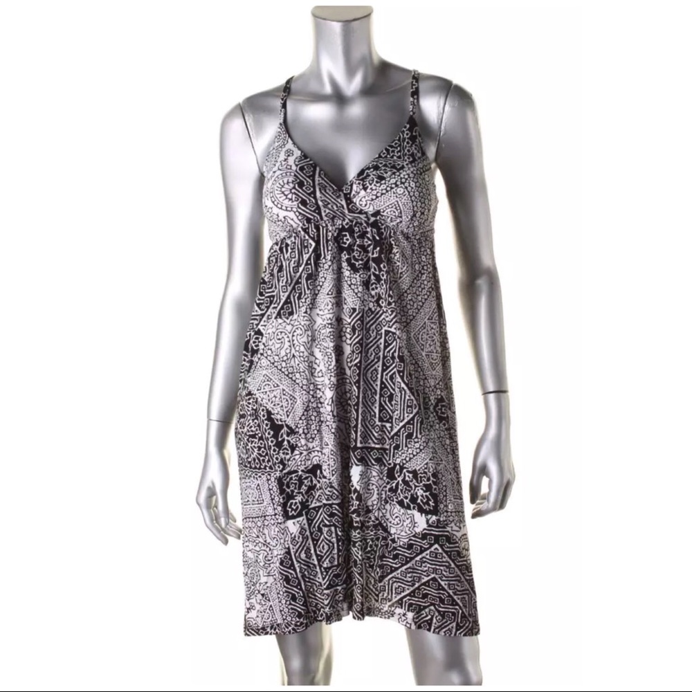🏵INC PRINTED SPAGHETTI STRAP DRESS - Picture 3 of 6